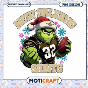 Grinch New Orleans Saints PNG