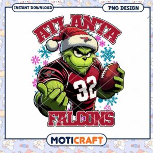 Grinch Atlanta Falcons PNG Sublimation