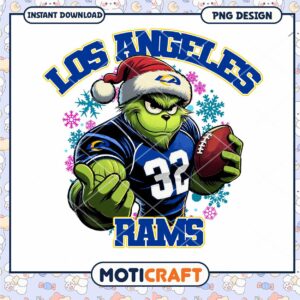 Grinch Rams PNG Sublimation Design