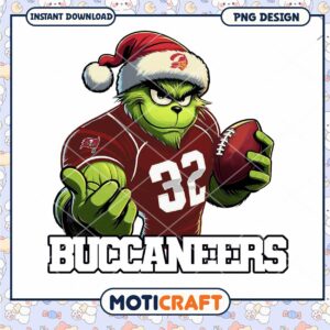 Grinch Buccaneers PNG Football Design