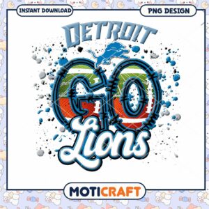 Detroit Lions Go PNG Sublimation