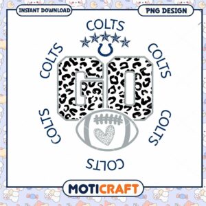 Colts Go Leopard Print PNG Design Colts Go Leopard Print PNG Design