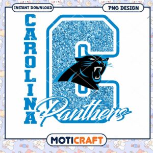 Carolina Panthers Glitter PNG Design Carolina Panthers Glitter PNG Design