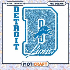 Detroit Lions Glitter PNG Sublimation