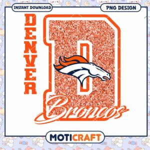 Denver Broncos Glitter PNG Design