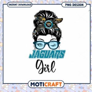 Jaguars Girl PNG Sublimation Design