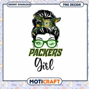 Green Bay Packers Girl PNG Design Green Bay Packers Girl PNG Design