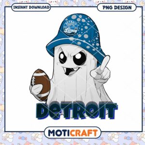 Detroit Lions Ghost PNG Sublimation