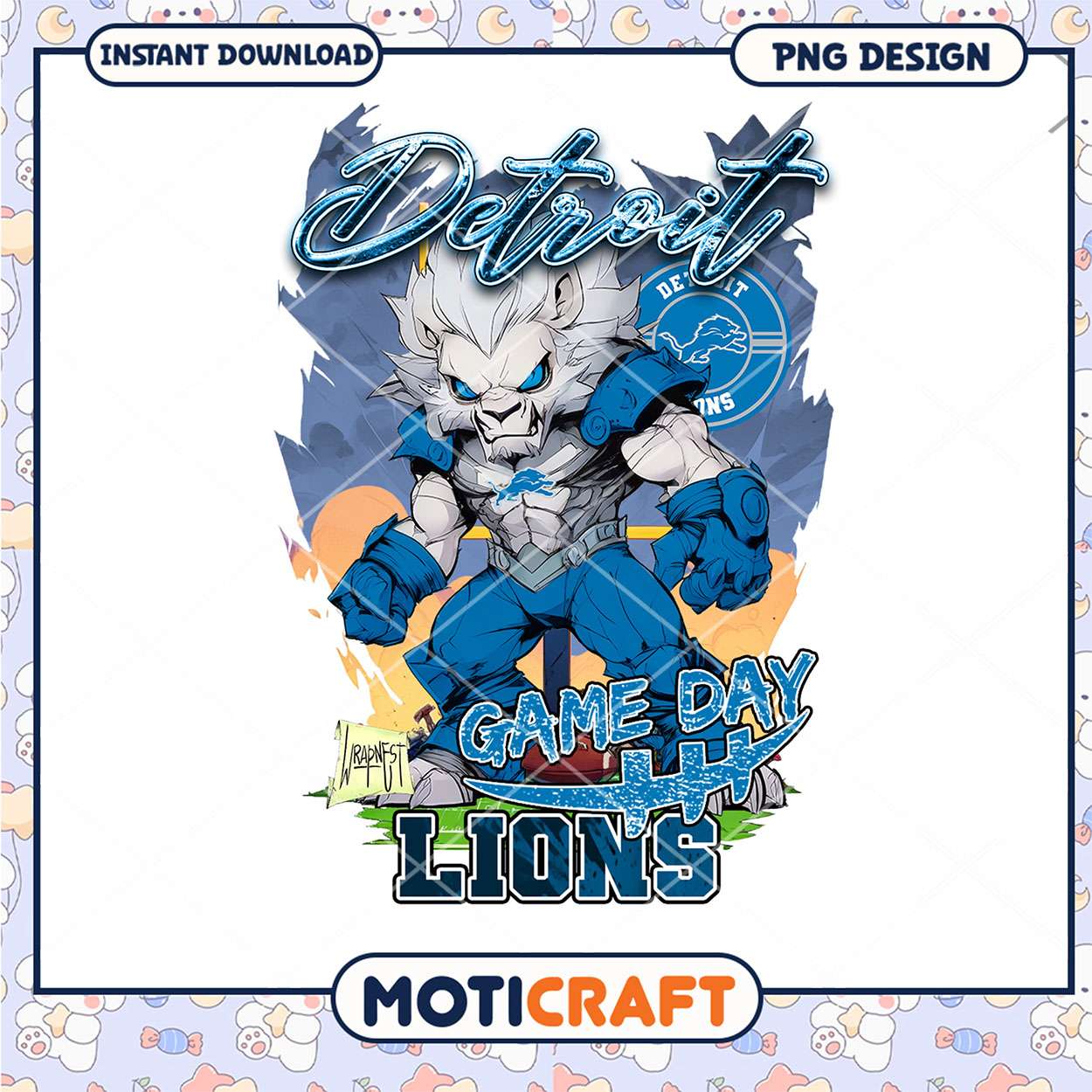 Detroit Lions Game Day PNG Sublimation Detroit Lions Game Day PNG Sublimation
