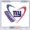 NY Giants Heart PNG Design 1 NY Giants Heart PNG Design