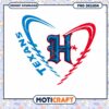 Texas H Heart PNG Design
