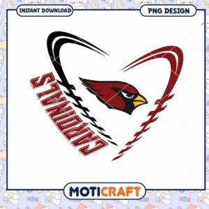 Cardinals Heart PNG Design