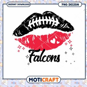 Falcons Lips PNG Design Instant Download