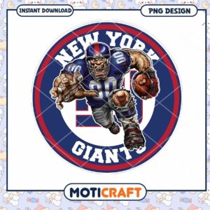 NY Giants PNG Football Player Design