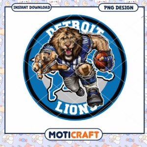 Detroit Lions PNG Mascot Football