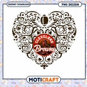 Cleveland Browns Heart PNG Design