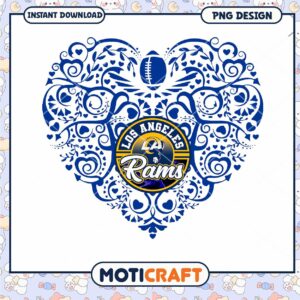 Los Angeles Rams Heart PNG Design Los Angeles Rams Heart PNG Design