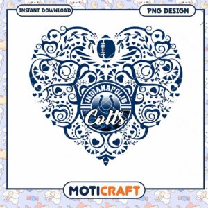 Indianapolis Colts Heart PNG Design