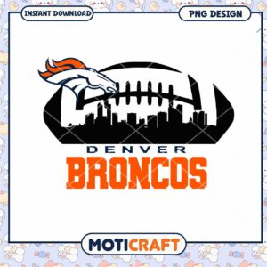 Denver Broncos PNG Football Design
