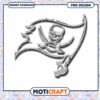 Tampa Bay Buccaneers Skull PNG Design