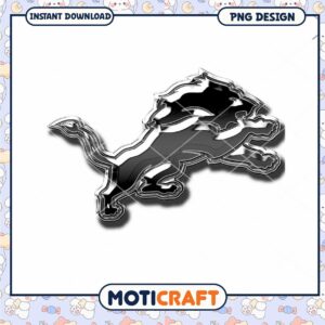 Chrome Lion PNG Design Instant Download Chrome Lion PNG Design Instant Download