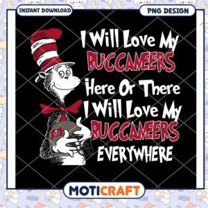 Cat in Hat Buccaneers PNG Design