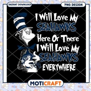 Seahawks Cat in the Hat PNG Design