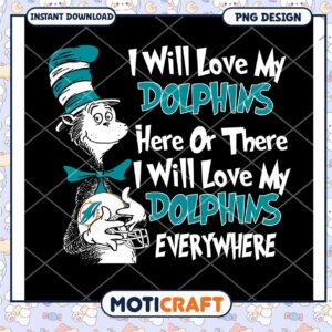 Miami Dolphins Cat PNG Sublimation Design