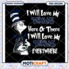 Cat in Hat Texans PNG Design