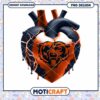Chicago Bears Heart PNG Design