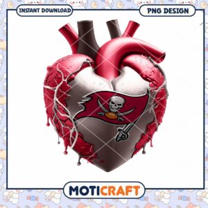 Tampa Bay Buccaneers Heart PNG Design Tampa Bay Buccaneers Heart PNG Design