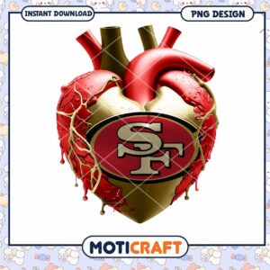 San Francisco 49ers Heart PNG Design