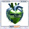 Seattle Seahawks Heart PNG Design 2 Seattle Seahawks Heart PNG Design