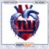 NY Giants Heart PNG Sublimation Design