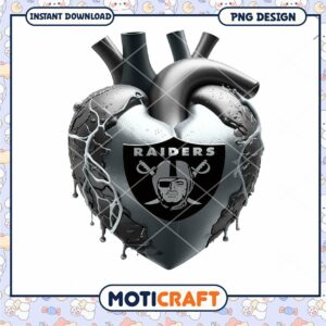 Raiders Heart PNG Design - Instant Download