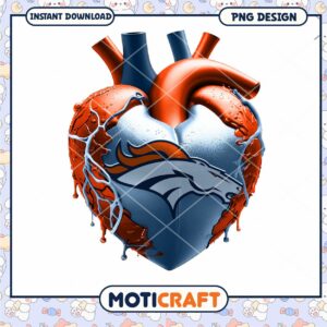 Denver Broncos Heart PNG Design Denver Broncos Heart PNG Design