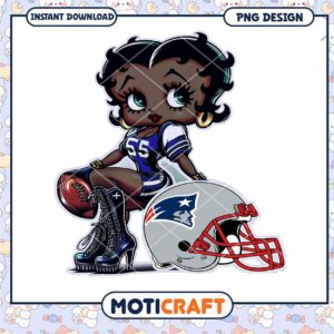 Option 1 (Focus on character)  Betty Boop PNG Football Patriots