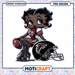 Black Betty Boop Football PNG Design Black Betty Boop Football PNG Design