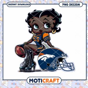 Option 1 (Focus on character) Betty Boop Football PNG Sublimation