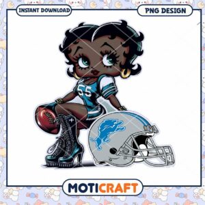Option 1 (Focus on character) Black Betty Boop Football PNG Design