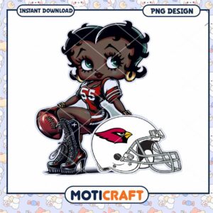 Black Betty Boop Football PNG