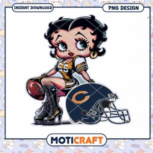 Bettie Page Chicago Bears PNG
