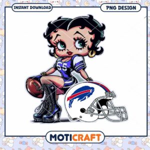 Option 1 (Focus on character) Betty Boop Buffalo Bills PNG