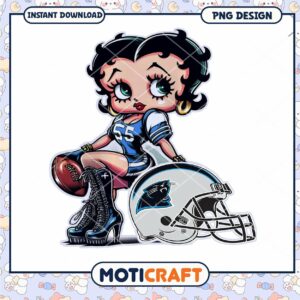 Option 1 (Focus on character) Betty Boop Carolina Panthers PNG