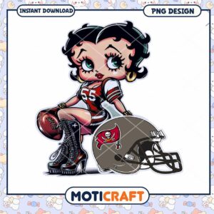 Betty Boop Buccaneers PNG Sublimation