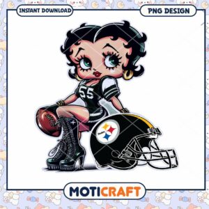 Betty Boop Steelers PNG Sublimation