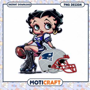 Betty Boop Patriots PNG Football Girl