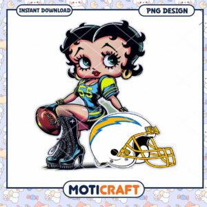Betty Boop Football PNG Sublimation