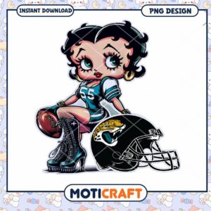 Betty Boop Jaguars PNG Sublimation