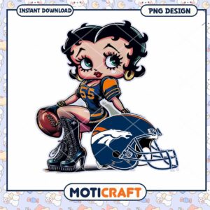 Betty Boop Denver Broncos PNG Design